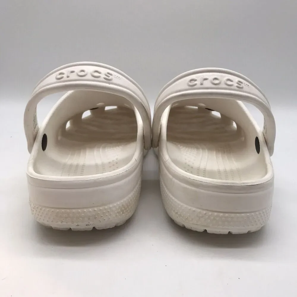 Crocs Classic White Clog Men's 9 - Women's 11 Comfort Shoe Slip On Nurse Sandal - Picture 5 of 12